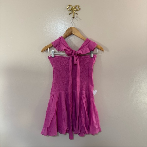 Free People For The Flirt Convertible Mini Pink Halter/Off the Shoulder Size Sma - Picture 6 of 7